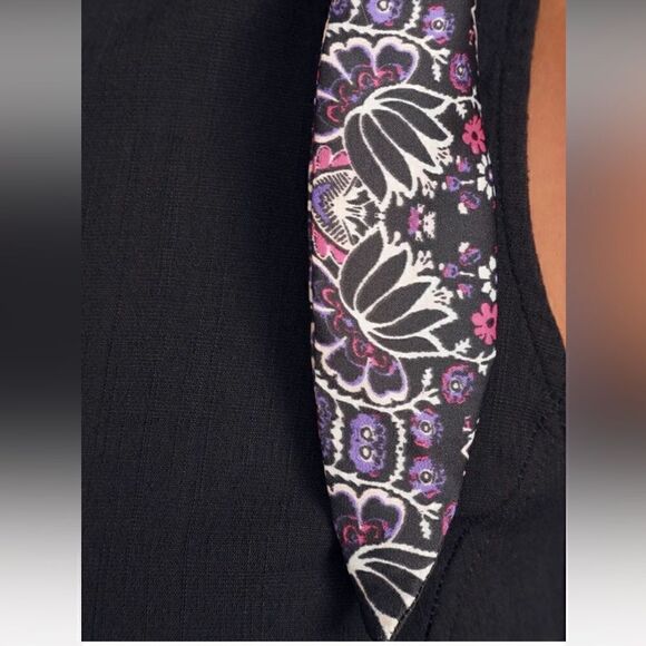 Free People Caroline Black Mock Neck One-Shoulder Top - Picture 6 of 12